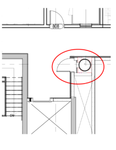 Diagram of the hopper closet design.