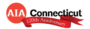 AIA Connecticut 120th anniversary logo.