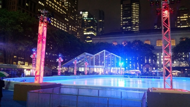 Bryant Park Skating Rink at Night