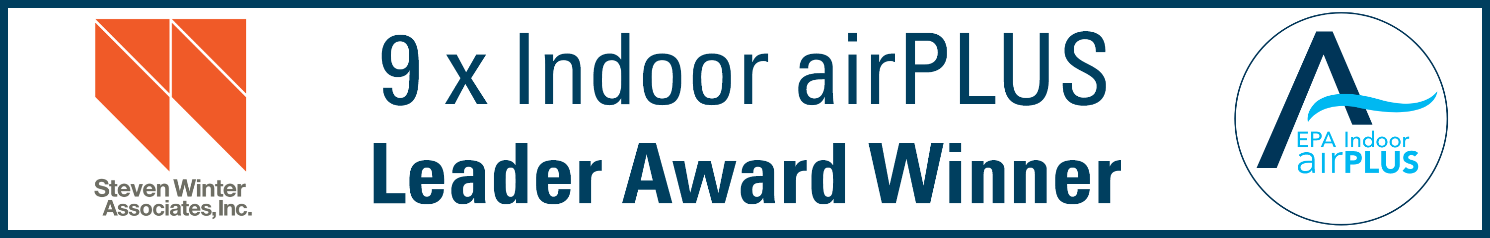 Indoor airPLUS Leader Award Winner Banner