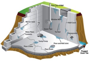 Foundation Waterproofing Cutaway