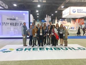 The Greenbuild Local Partners Committee toured the expo hall and chatted about collaborating on projects. 
