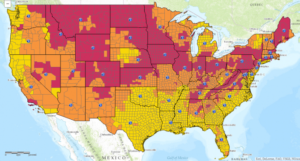 Map of EPA Radon Zones