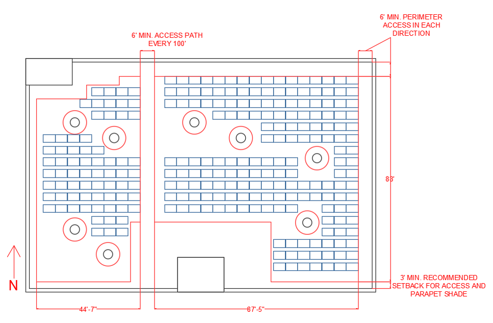 Image of roof layout