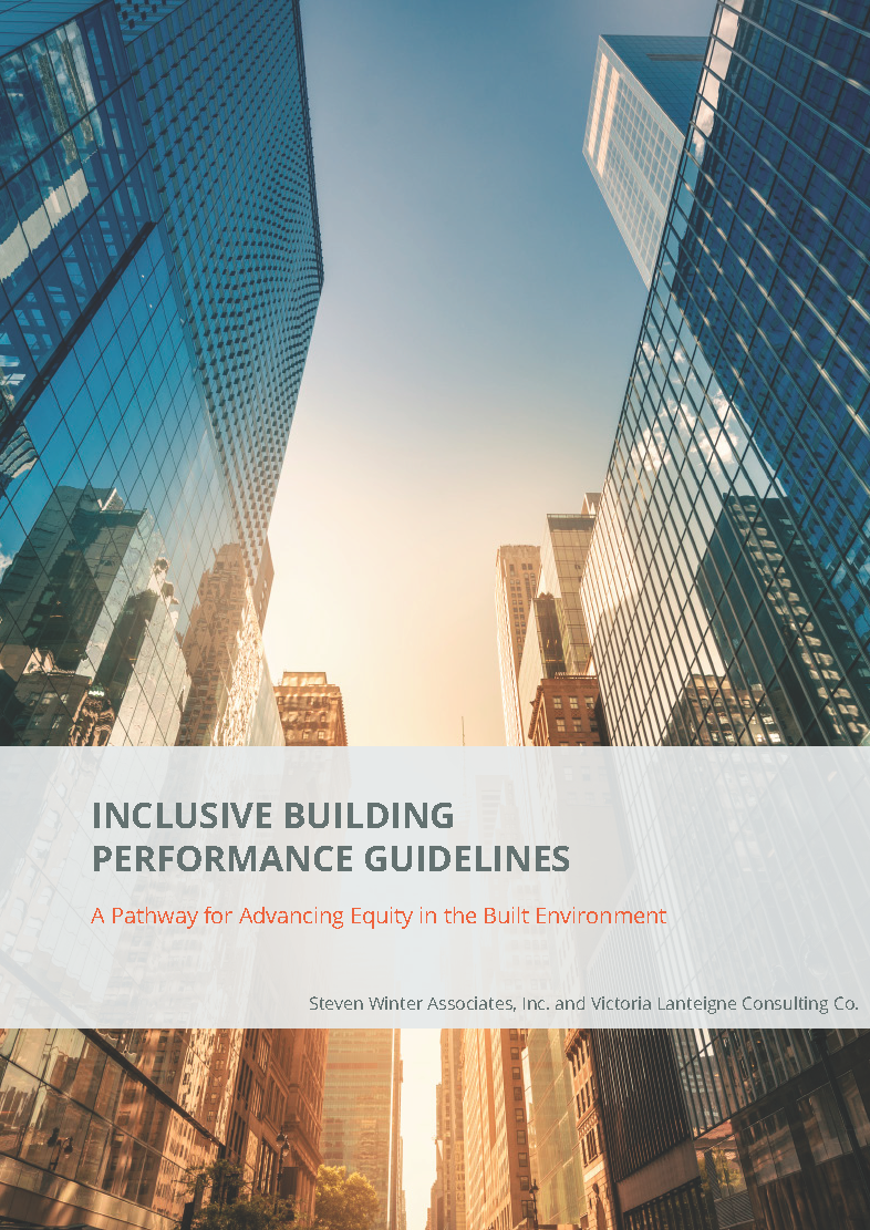 Cover of the Inclusive Building Performance Guidelines booklet.