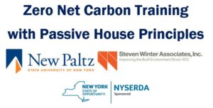 SUNY New Paltz, NYSERDA, and Steven Winter Associates Logos