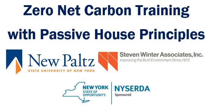 SUNY New Paltz, NYSERDA, and Steven Winter Associates Logos