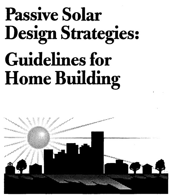 Passive Solar Design Strategies report cover.