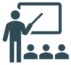 icon of person teaching