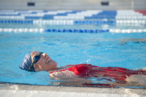 Image of senior swimming