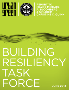 Cover of the Building Resiliency Task Force Report, June 2013.