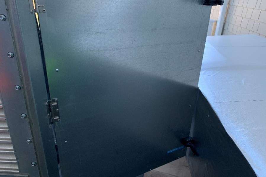 Access door blocked from opening