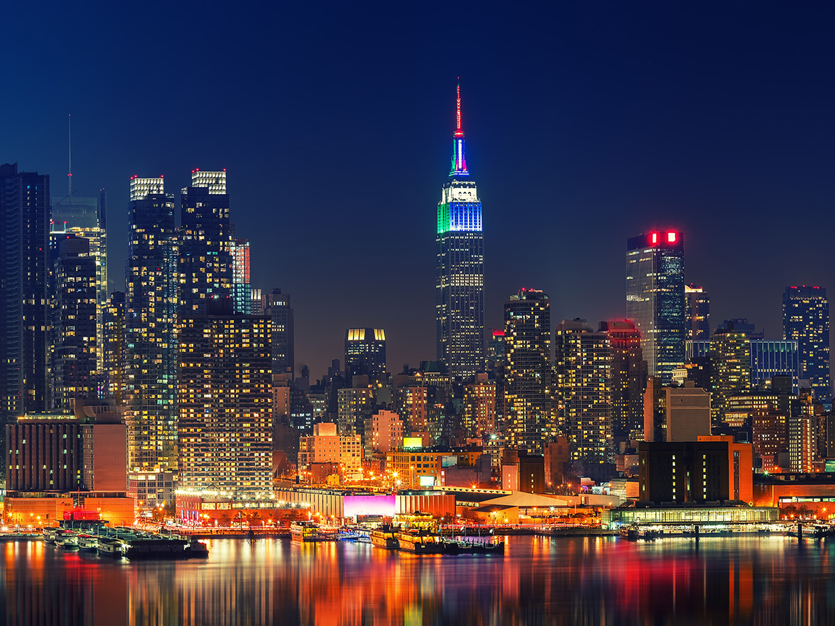 Manhattan at night