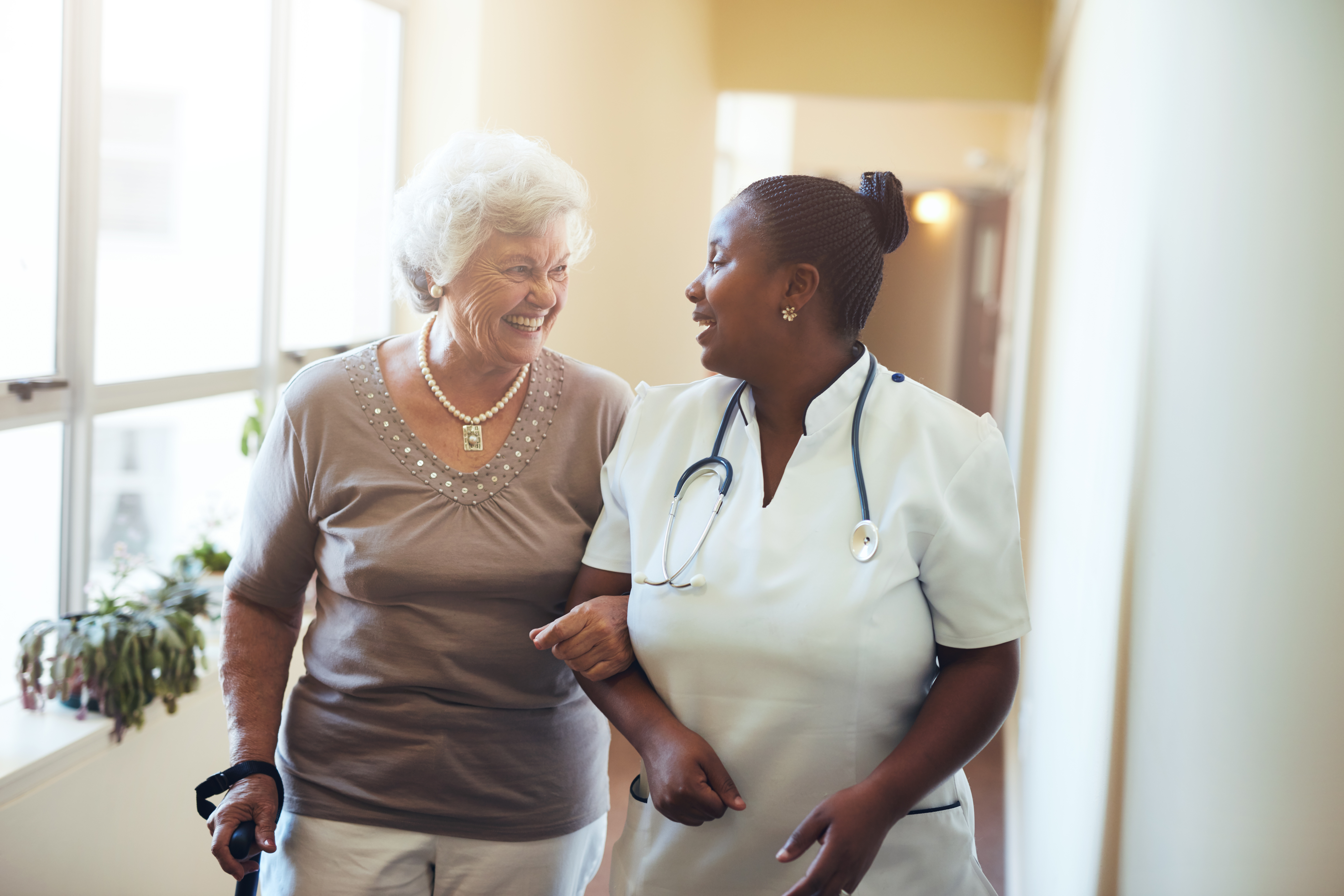 image of nurse and elderly patient